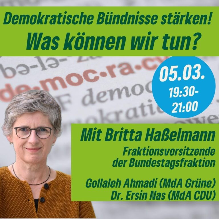 Bezirksgruppe mit Britta Haßelmann – Gemeinsam gegen Rechtsextremismus: Demokratische Bündnisse stärken.