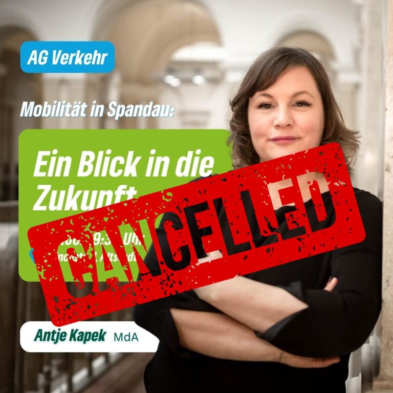 ABGESAGT: AG Verkehr – Mobilität in Spandau: Ein Blick in die Zukunft